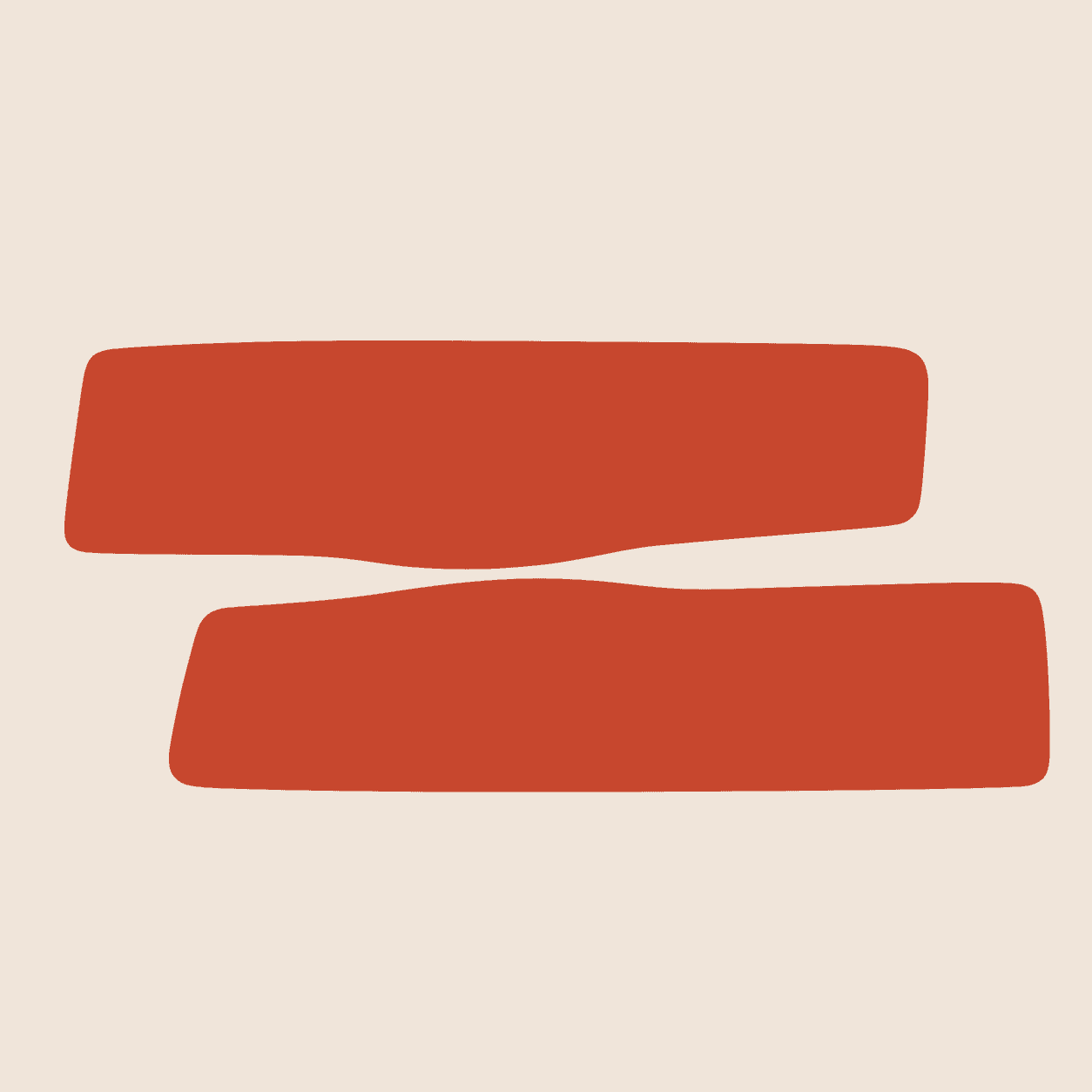 Two offset vermilion plates separated by a commit channel